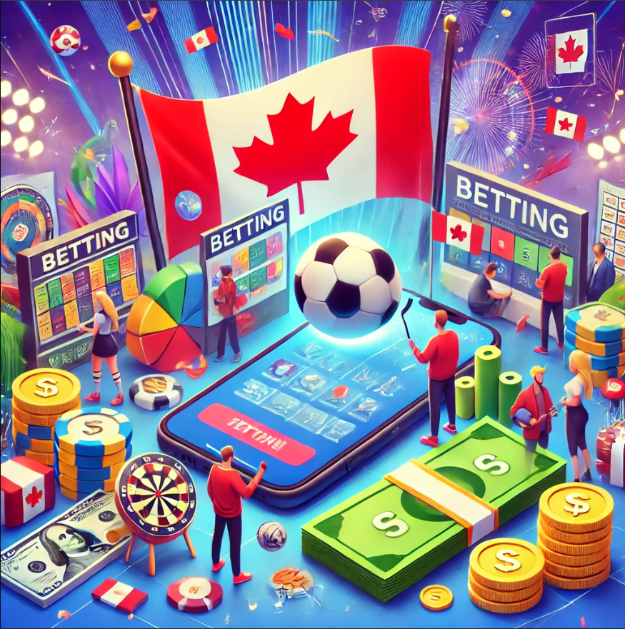 Illustration of sports betting in Canada