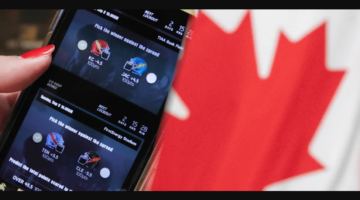 A mobile sports betting app, representing licensed bookmakers in Canada