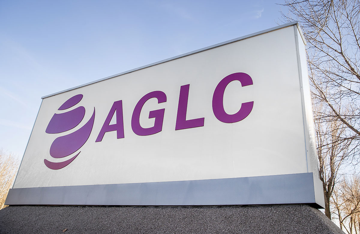Signage for AGLC, the body tasked with regulating Alberta's gambling market and operating the Play Alberta platform.